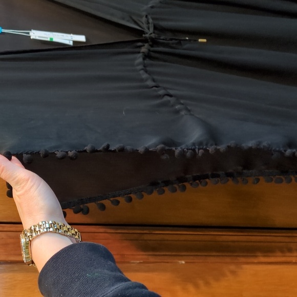 Bleu Rod Beattie Gypset Chiffon V-Neck Caftan Swim Cover Up In Blavk Size L - Picture 6 of 11